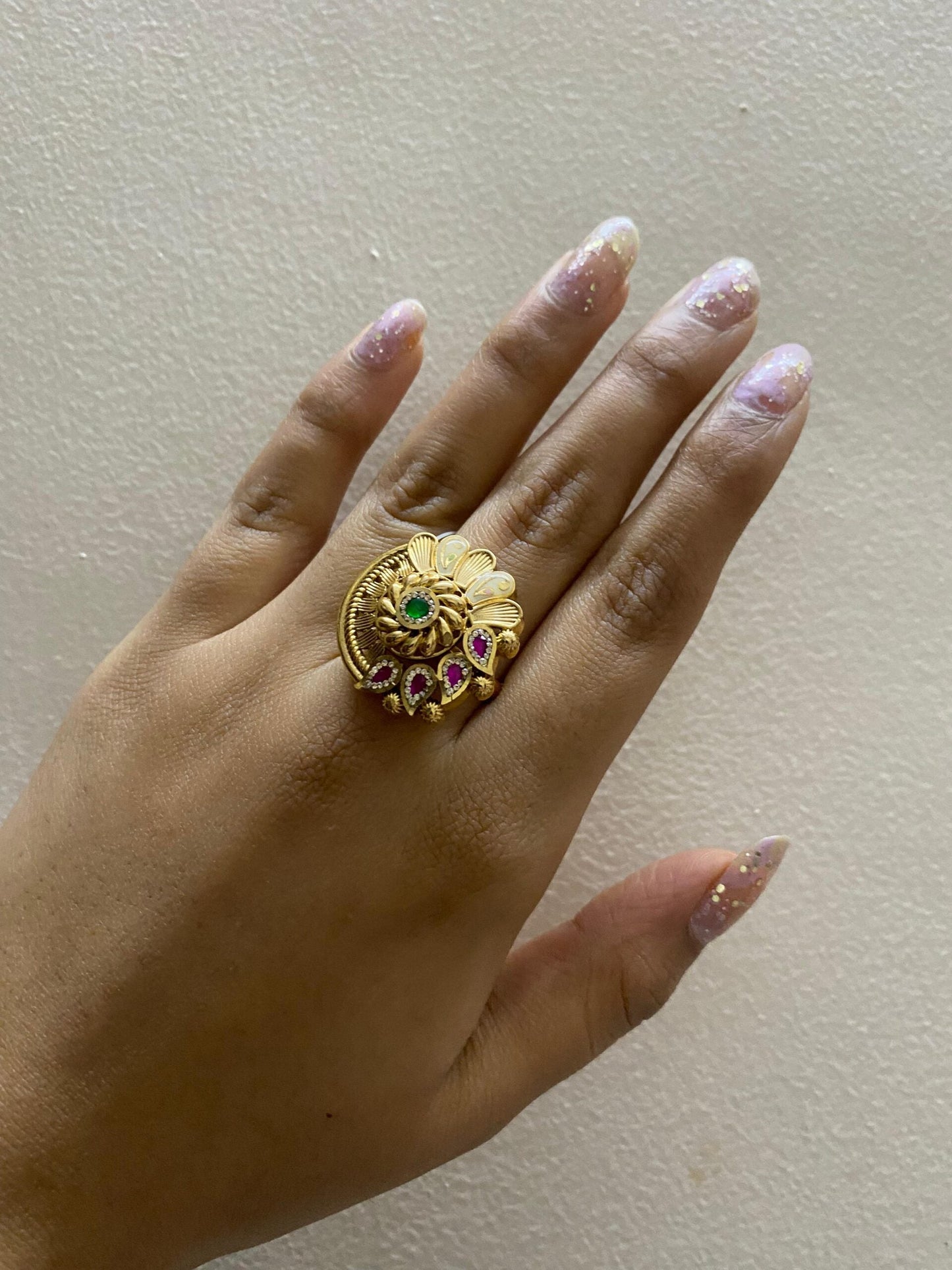 Classic Floral Gold Ring