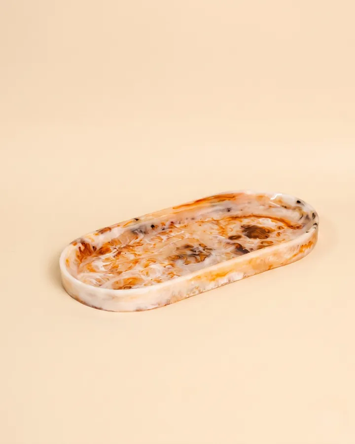 Aura Marble-Effect Decorative Trays