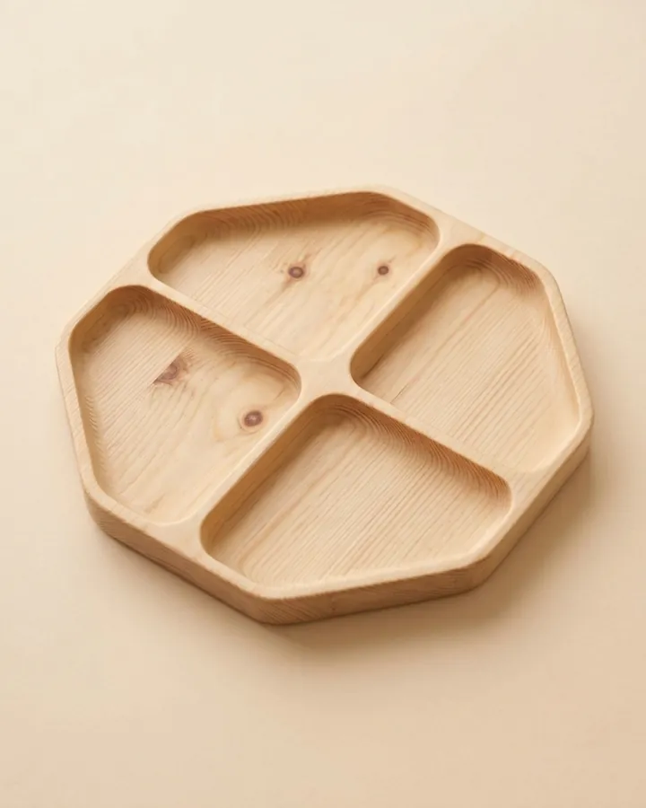 Hexagon 4-Grid Platter