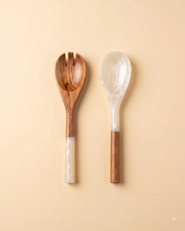 Wood & Resin Salad Servers