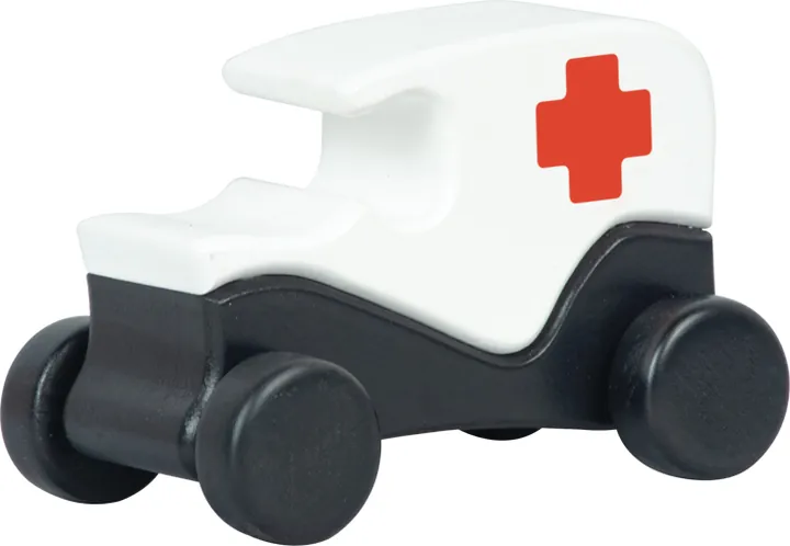 Wooden Ambulance Toy Car