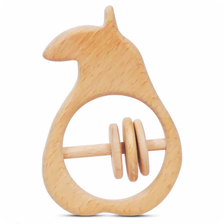 Wooden Baby Rattle – Pear