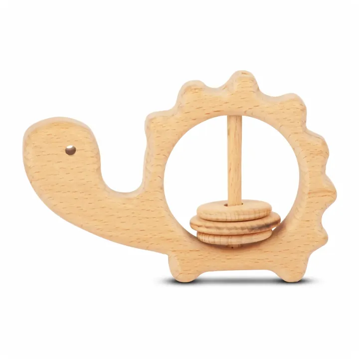 Wooden Baby Rattle – Turtle