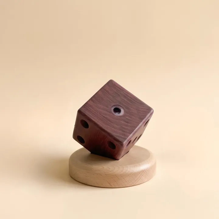Wooden Dice With Coaster