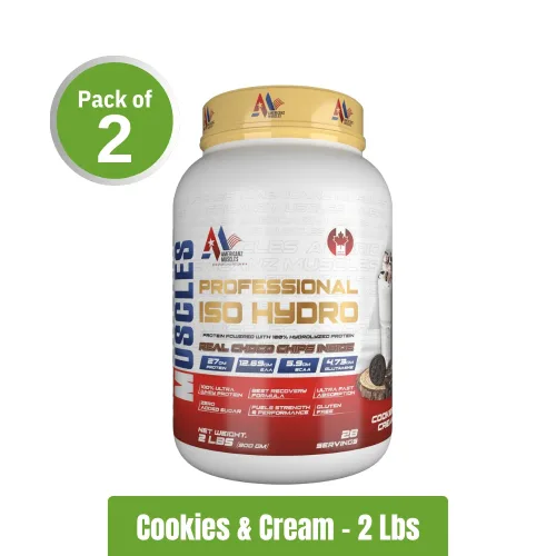 Americanz Muscles Professional ISO Hydro Protein | Pack of 2 (2Lbs + 2Lbs)