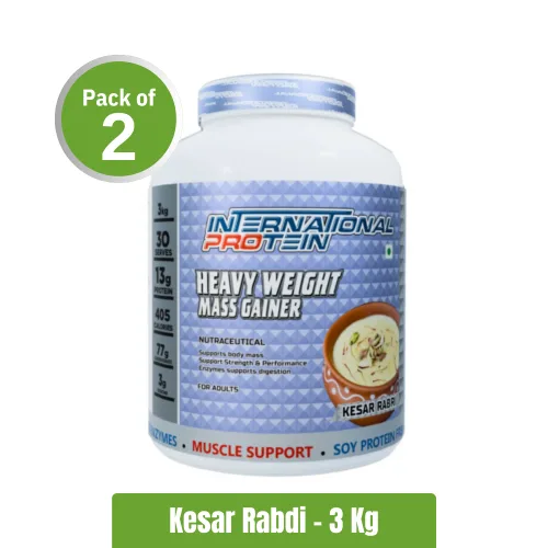 International Protein Heavy Weight Mass Gainer | Pack of 2 (3Kg+3kg)