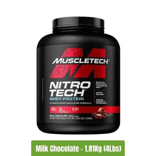 MuscleTech NitroTech Whey Protein | 4 Lbs (1.81kg)