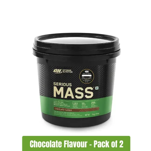 Optimum Nutrition ON Serious Mass Weight Gainer | Pack of 2 (5Kg+5Kg)