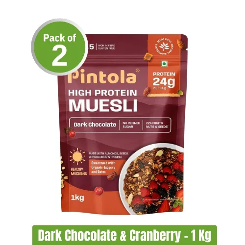 Pintola High Protein Muesli – Pack of (1kg+1kg)