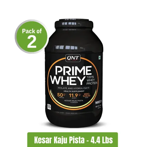 QNT Prime Whey 100% Whey Protein | Pack of 2 (2Kg+2Kg)