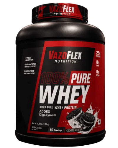 VazoFlex Vazo Whey, 2.25kg, 80 Servings, Cookies and creams