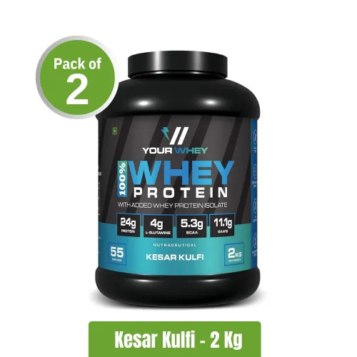 Yourwhey 100% Whey Protein | Pack of 2 (2Kg+2Kg)