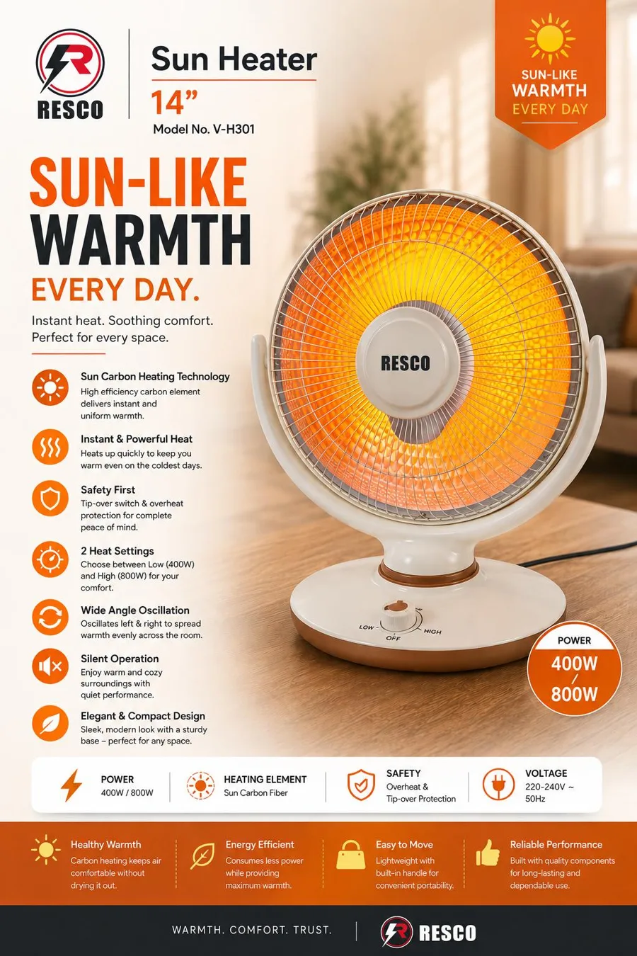Sun Heater 14″ · V-H301
