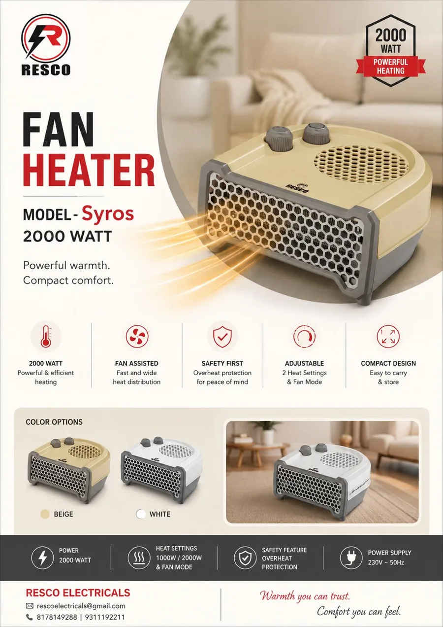 Syros fan heater · 2000 W