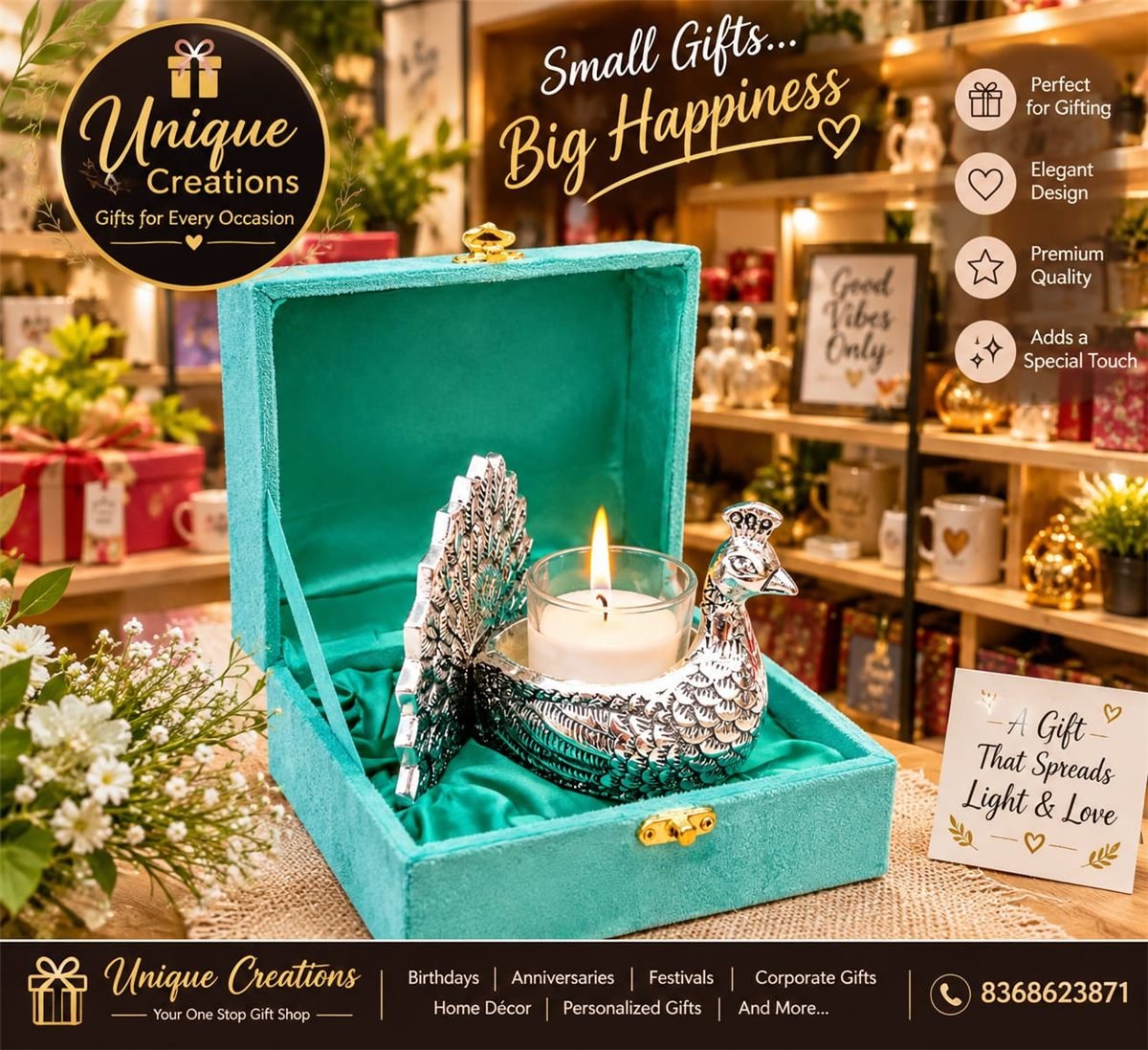 Peacock Candle Holder