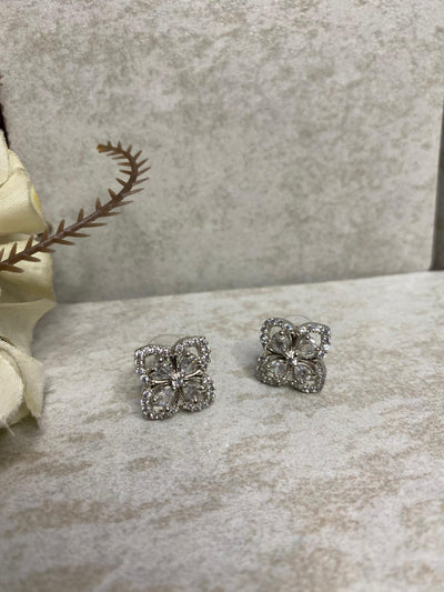 Silver Bloom Stud Earrings